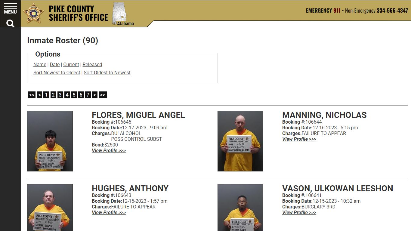 Inmate Roster - Current Inmates Booking Date Descending - Pike County ...